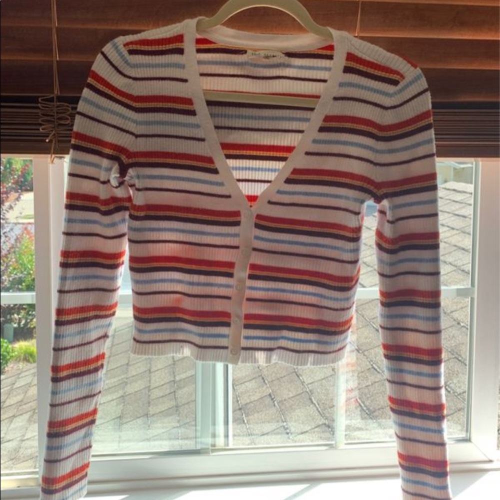 Striped Button Up Sweater